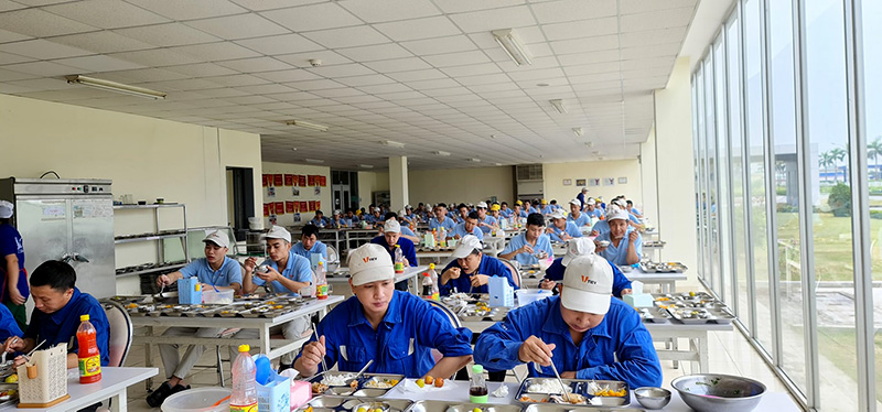 Suất ăn công nhân của STAVI phục vụ trong các nhà máy, xí nghiệp