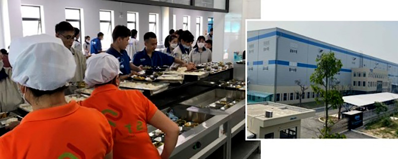 Suất ăn công nghiệp tại Công ty cổ phần thiết bị điện SIMON Hưng Yên 