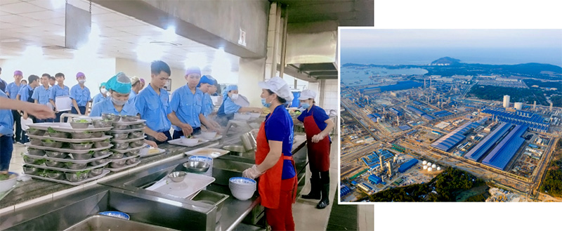 Suất ăn công nghiệp tại Nhà máy Hòa Phát Dung Quất Quảng Ngãi