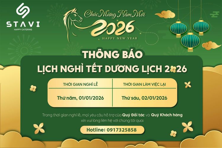STAVI thông báo lịch nghỉ Tết Dương lịch 2026 1