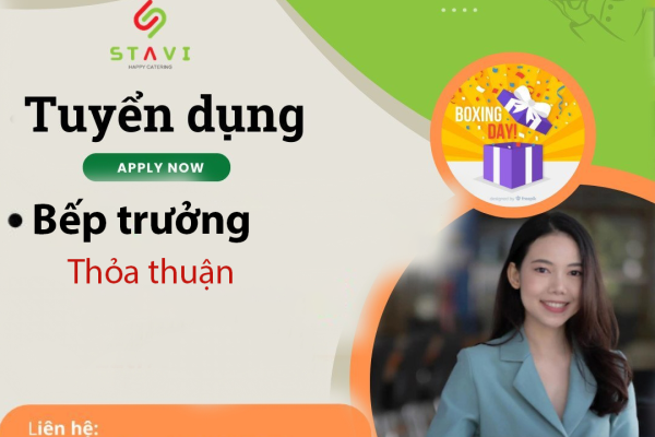 STAVI tuyển dụng bếp trưởng cho các bếp ăn nhà máy – văn phòng – trường học