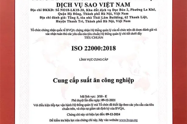 Tầm quan trọng của ISO 22000:2018 và HACCP đối với ngành suất ăn công nghiệp
