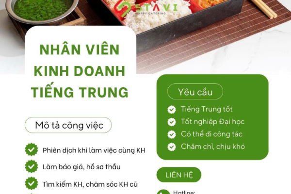 STAVI TUYỂN DỤNG NHÂN VIÊN KINH DOANH TIẾNG TRUNG