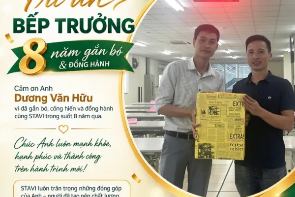 Tri ân bếp trưởng Dương Văn Hữu kết thúc hành trình làm việc 8 năm